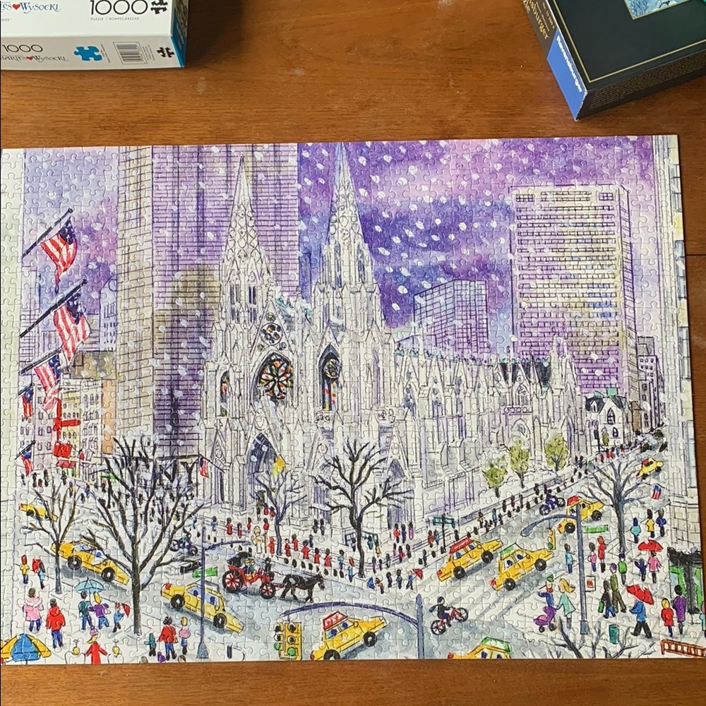 Galison 1000 Piece Puzzle St.Patrick’s Cathedral Michael Storrings Complete